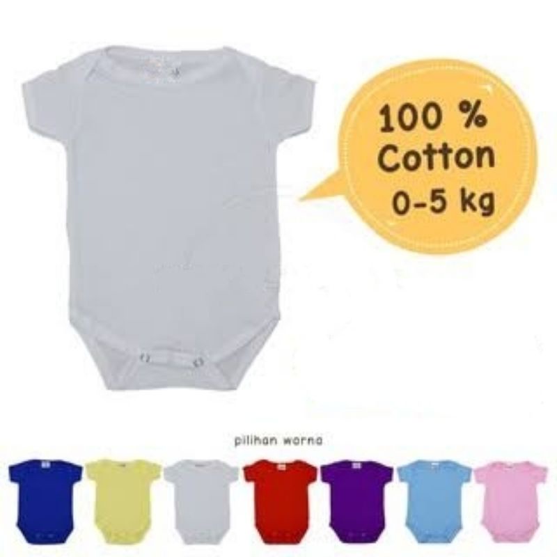 Jumpsuit Bayi Baru Lahir/Bodysuit Polos/Baju Bayi Laki-Laki Perempuan/Bahan Katun 100% Jumper Murah