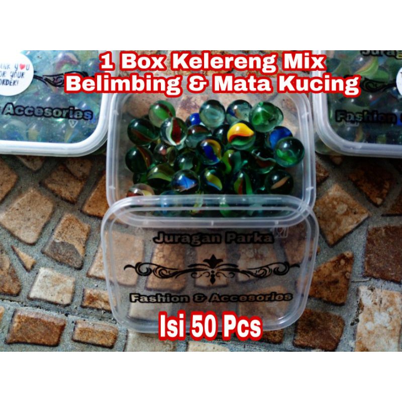 Kelereng Belimbing Mix Kelereng Mata Kucing Box Ekslusif