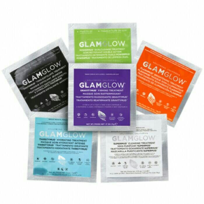 Glamglow Powermud, Youthmud, Supermud, Thirstymud Sachets. Glamglow Masker Sachets