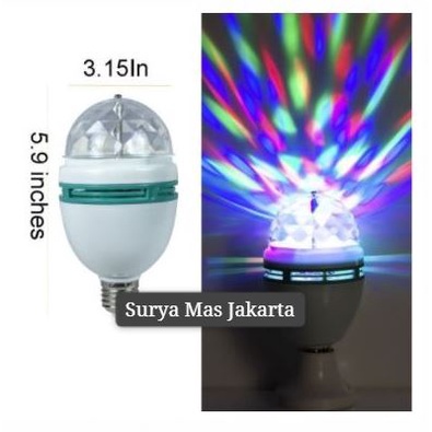 Lampu Disco LED Full Colour Rotating Lampu Hias LED Lampu Party LED