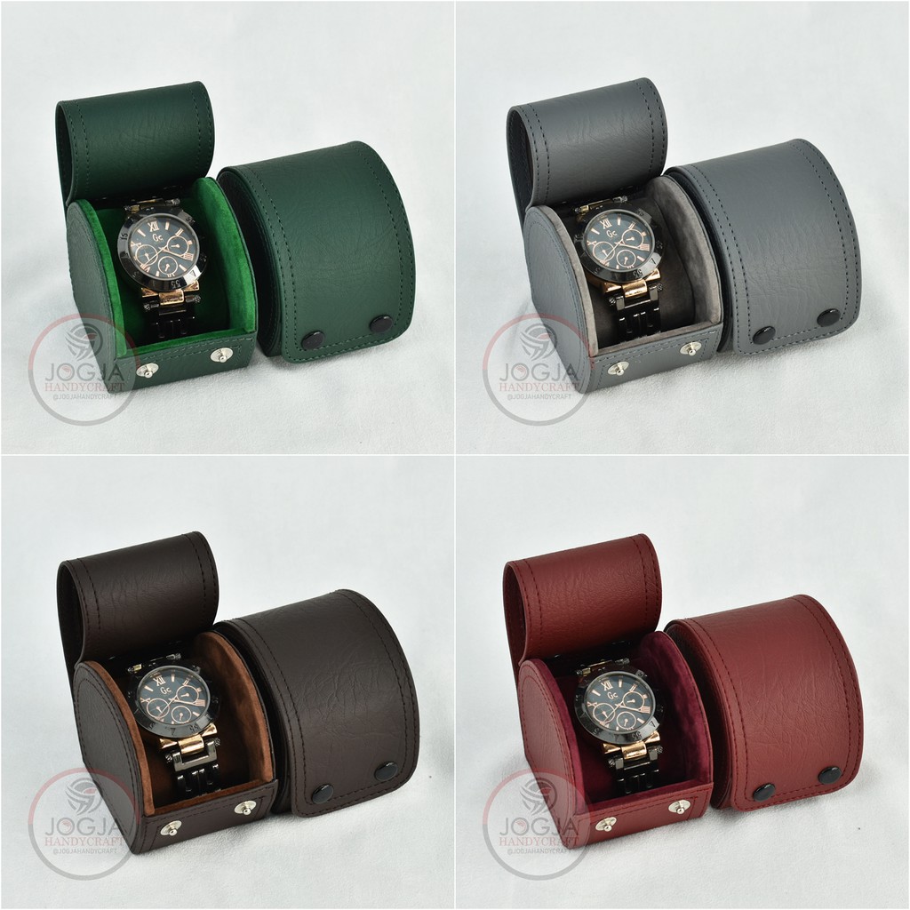 Exclusive Travel Watch Box / Kotak Tempat Jam Tangan Good Quality Jogja Handycraft