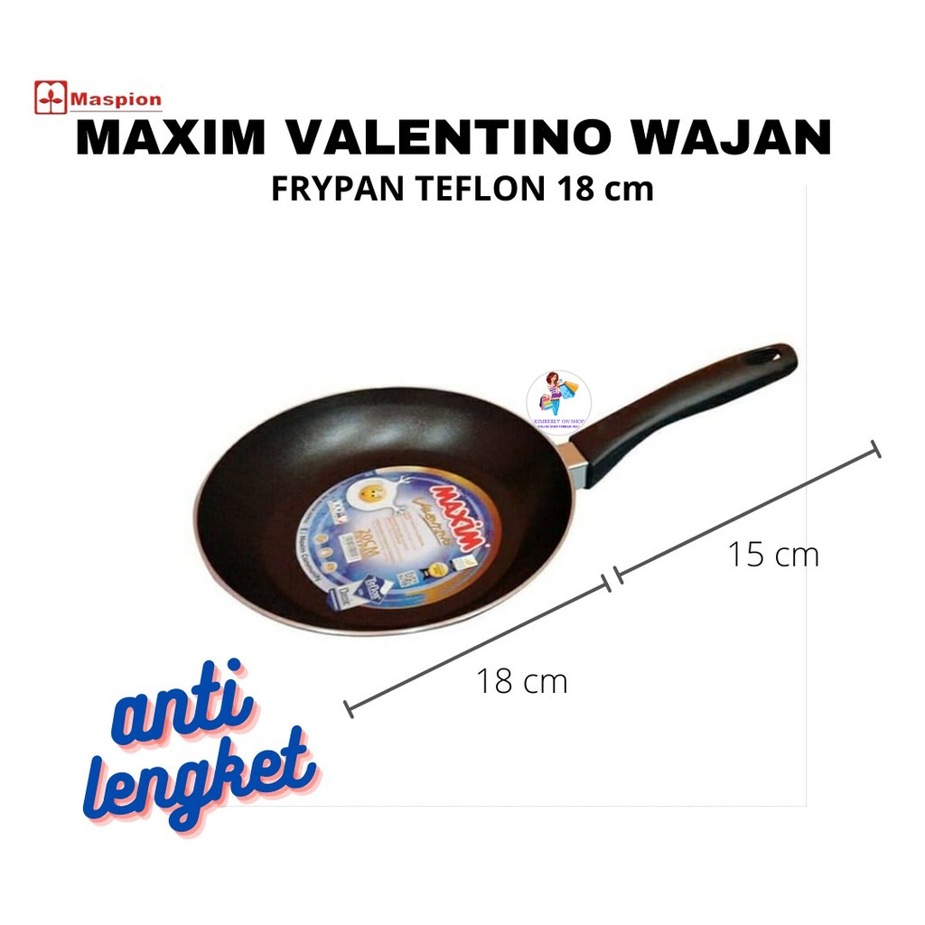 Wajan Penggorengan Fry Pan Teflon 18 Cm Maxim Valentino