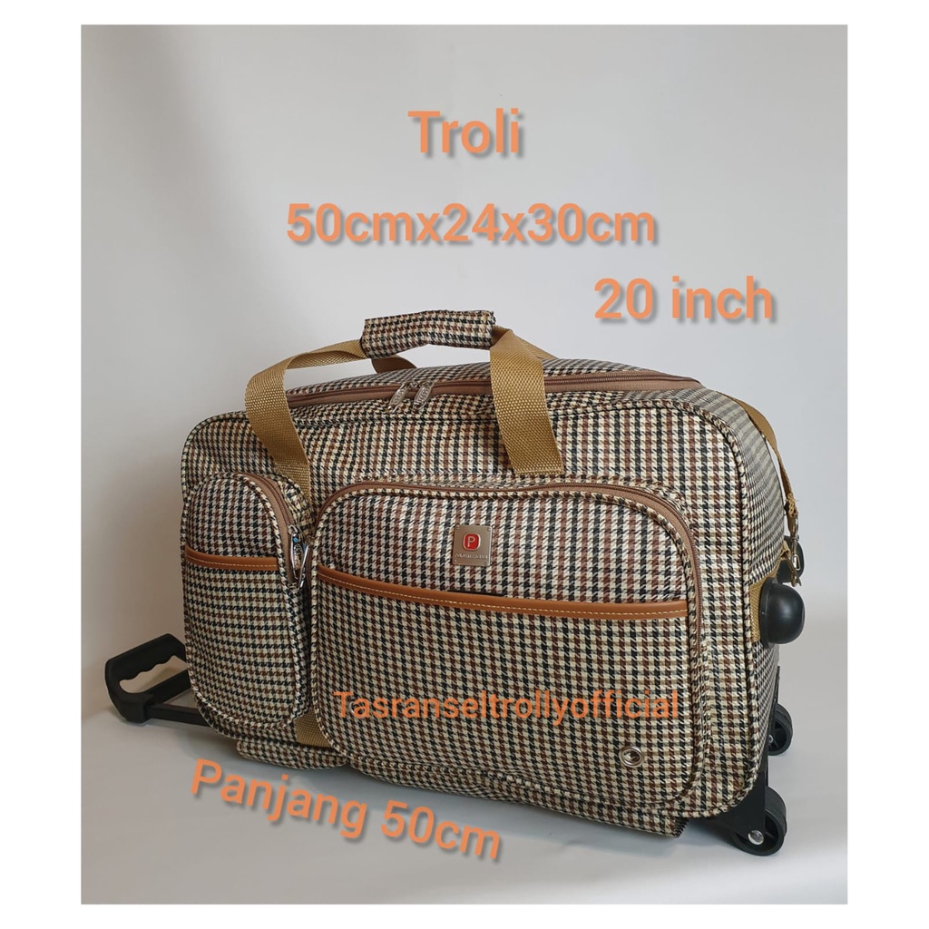 Tas Pakaian Troli Polo Interclub 50cmx24x30cm ukuran medium original