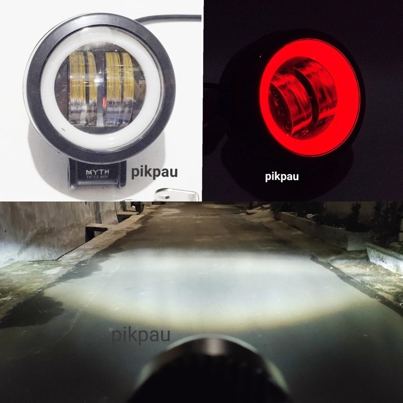 Lampu Tembak Sorot LED 4D Mata Lensa CWL 2 Model Bulat 20Watt AE 12-80Volt Universal Motor Mobil