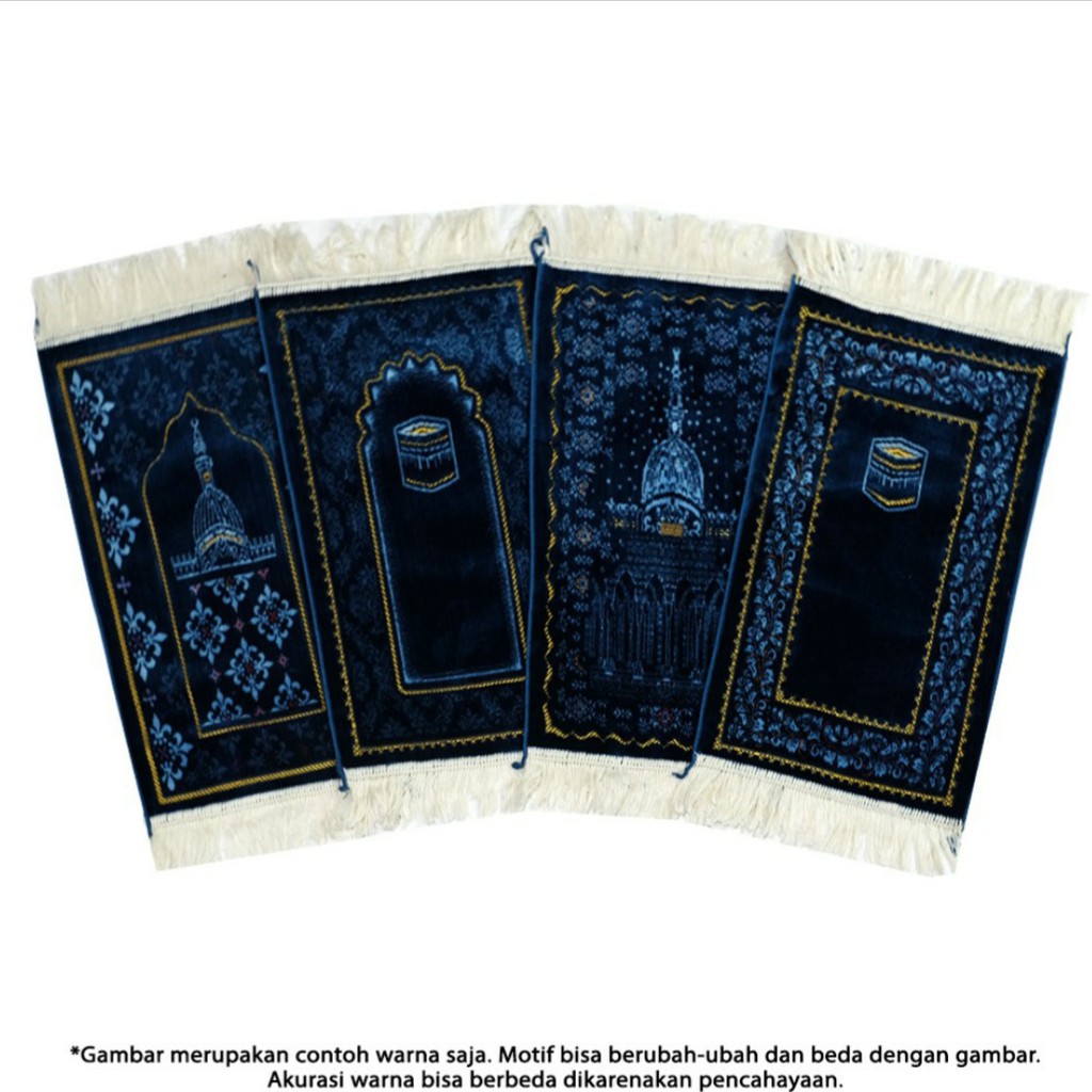 Sajadah Bulu Halus Armaan Kecil Sajadah Anak / Sajadah Muka-Biru Muda