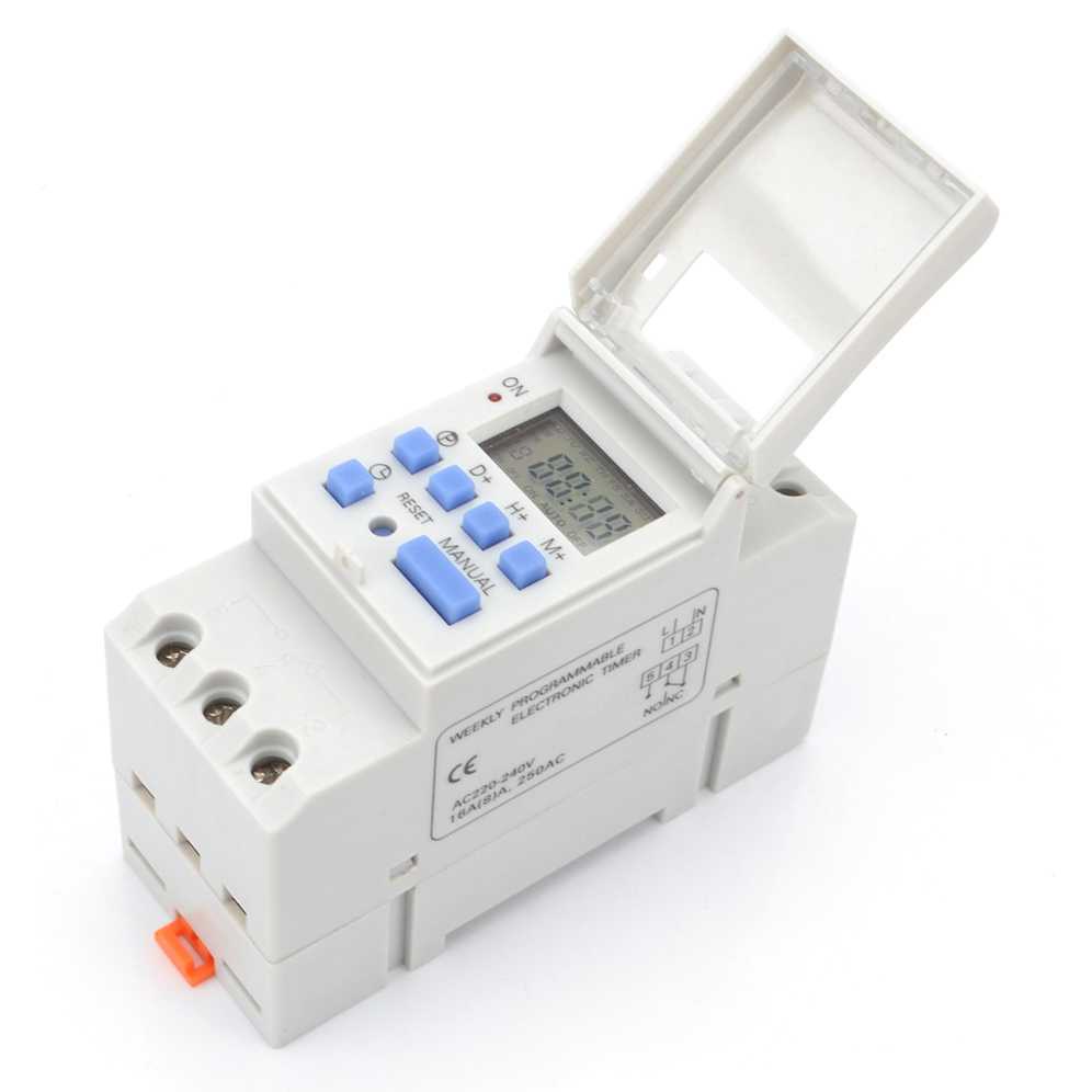 Relay Stopkontak Timer / Timer Programmable Time Switch Relay 16A 220V 2000W / Relay Otomatis Listrik Rumah Kantor / Saklar Timer Lampu Rumah 24 Jam / Timer Listrik Digital Mesin Cuci Listrik Ac Lampu / Saklar Timer Otomatis Listrik Tempel Tembok Murah or