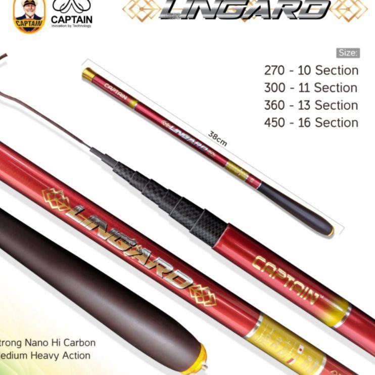 Paling Sesuai.. JORAN TEGEK CARBON RUAS PENDEK KAKU CAPTAIN LINGARD/LINGARO DAN KETING 180-450 CM RI