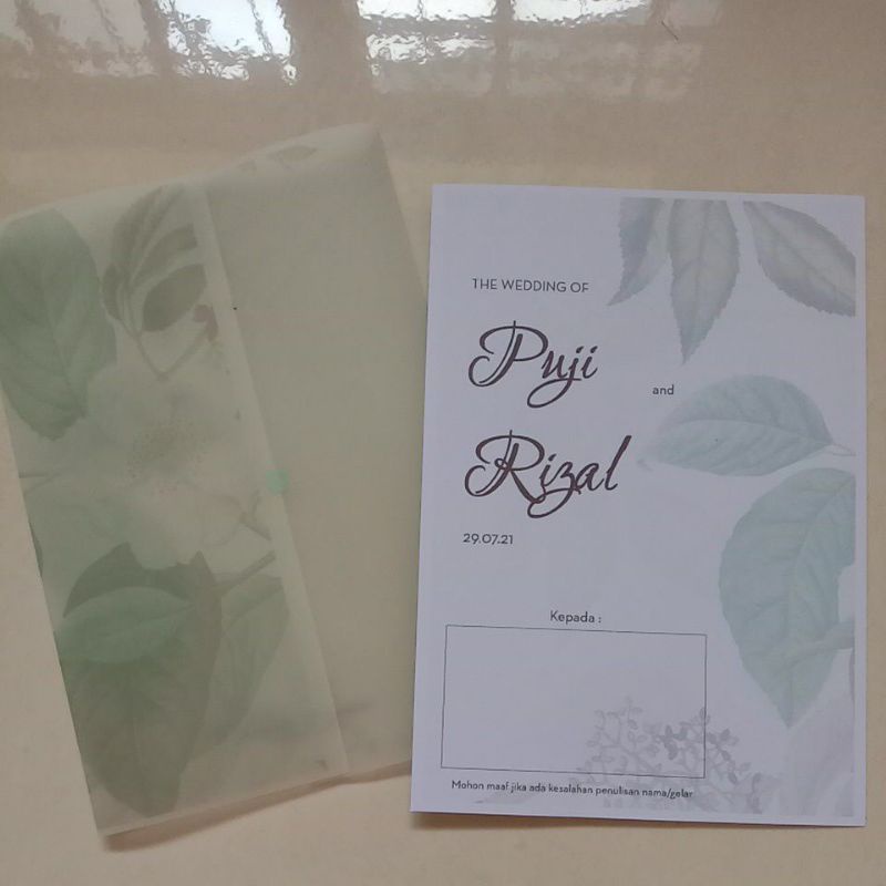 TANPA MINIMAL ORDER - Undangan Amplop Kalkir Printing