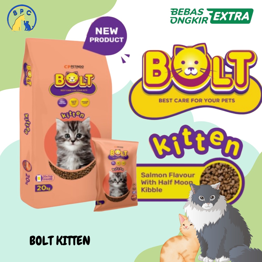 BOLT KITTEN FRESHPACK 1Kg Makanan anak Kucing kitten BOLT Cat Food