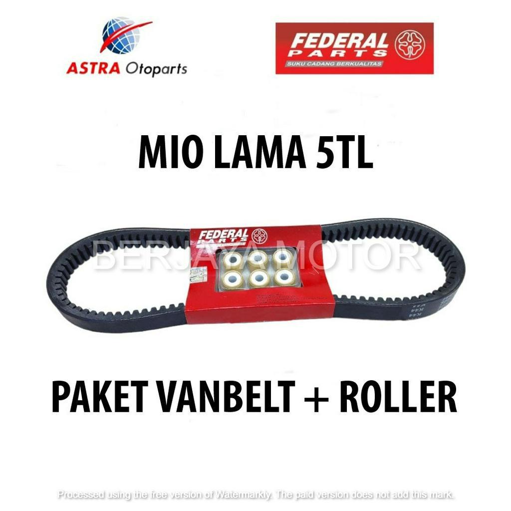 PAKET VANBELT SET MIO 5 TL + ROLLER FEDERAL