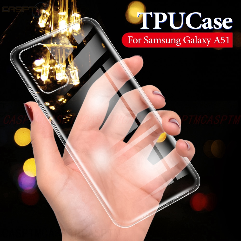 Soft Case TPU Transparan Shockproof untuk Samsung A51 a71