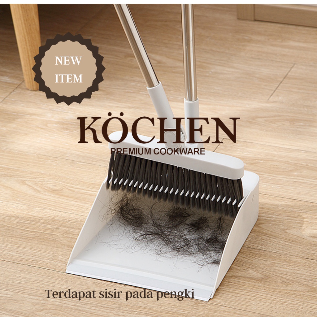 Peralatan Rumah Broom One Set Sapu Dan Pengki Alat Pembersih Ruangan 2in1 Terlaris By Mykochen.ina