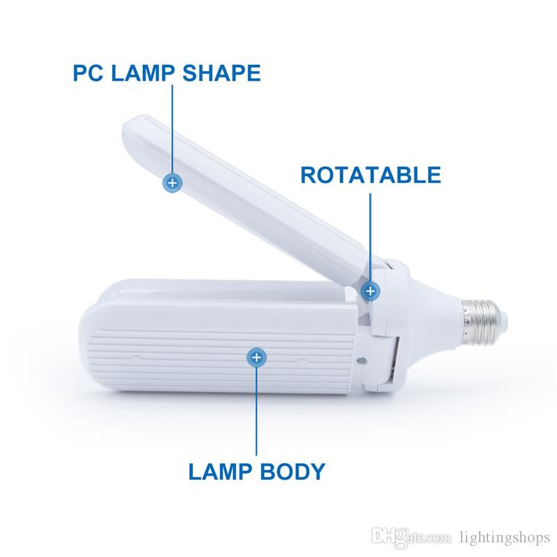 Lampu Kipas Bohlam Fan Bulb Fan Blade Model Kipas Bisa Dilipat 45Watt [Qtop.id]