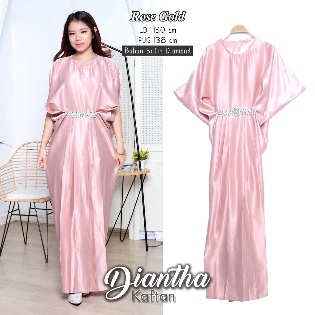 Arnis Kaftan Diantha Bahan Satin Diamond Premium Gaun Pesta Fashion Dress / COD