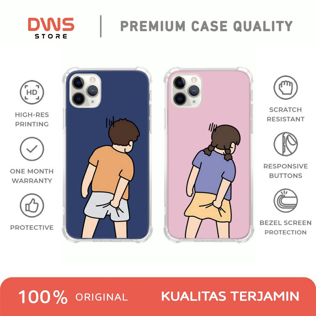 [A134] Case Couple Meme Garuk Oppo Vivo Samsung Realme Iphone Redmi Note 4 5 6 7 8 9 10 Plus X XR 11
