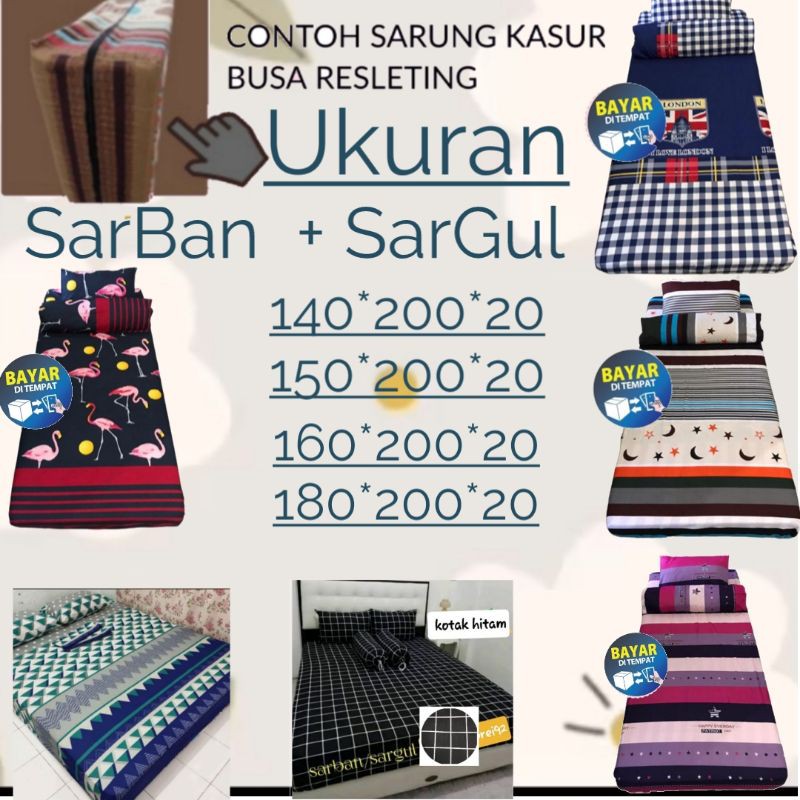 SARUNG KASUR  SPRINGBED 140*200*20/150*200*20/160*200*20/180*200*20/200*200*20