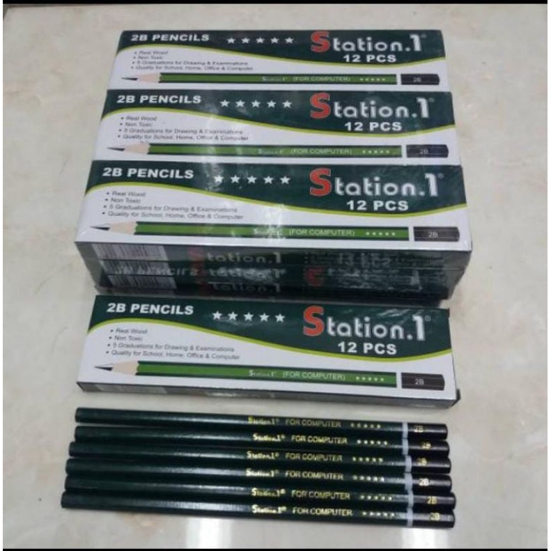 

PENSIL 2B STATION.1 (12 PCS ) / PENSIL 2B MURAH