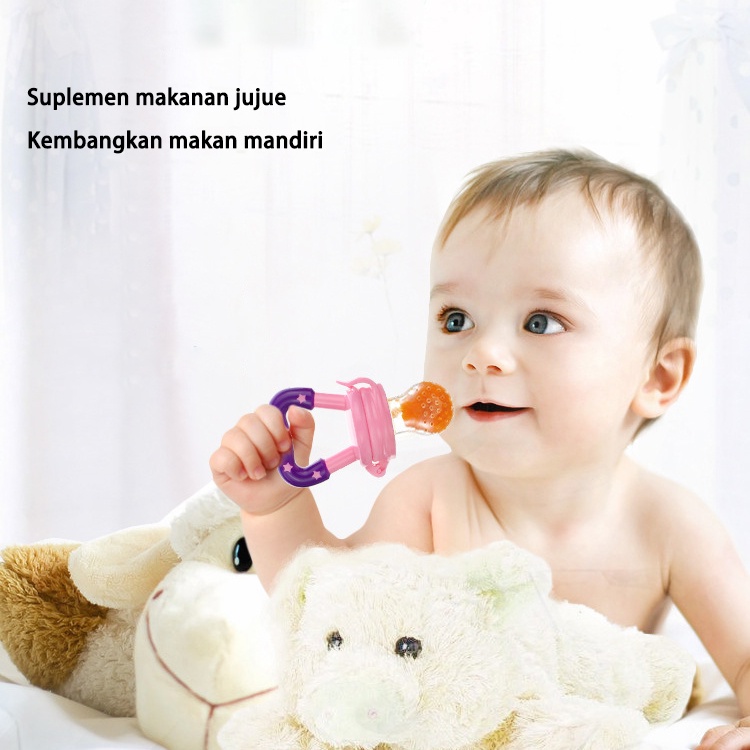 UNIK88 Dot Buah Bayi BPA Empeng Buah Bayi Silikon Baby Fruit Food Feeder Pacifier