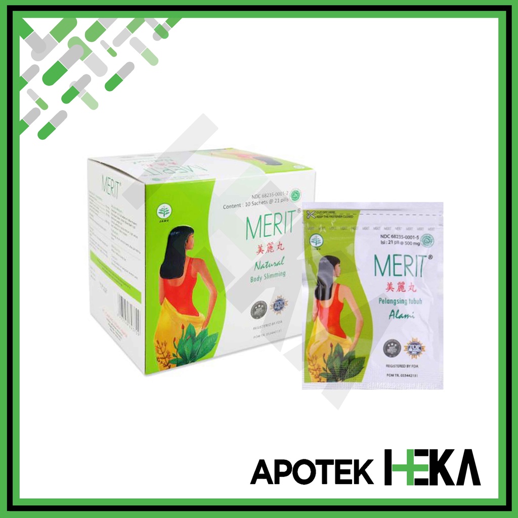 Pil Merit Box isi 10x21 Tablet - Pelangsing Alami Mengurangi Lemak (SEMARANG)