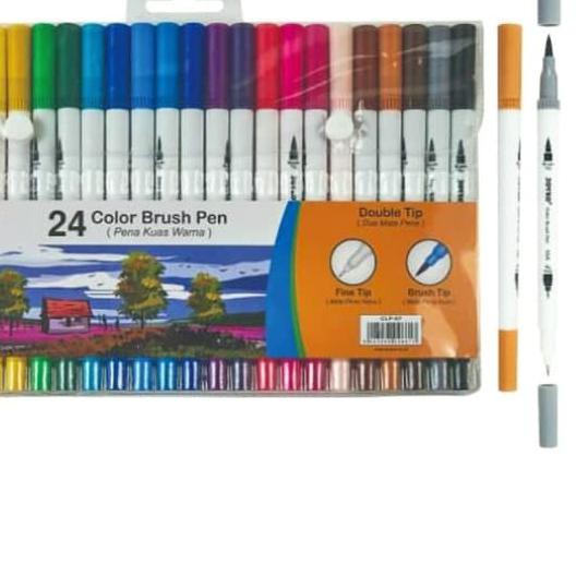 

✷ Joyko Double Tip Brush Pen Set 24 Colors (CLP-07) ☑