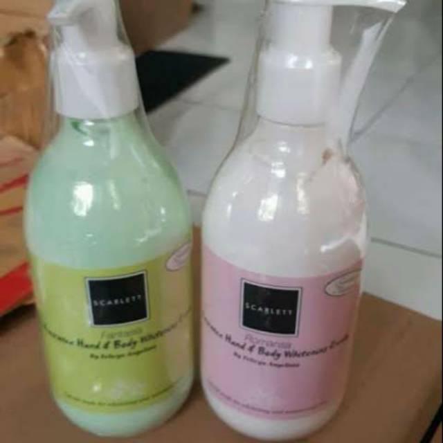 Jual Handbody Scarlett original 2 aroma ready hijau dan putih Shopee Indonesia