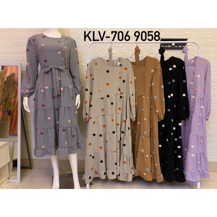 Midi pompom love /onde Koliva Ready abu, teracota, caramel