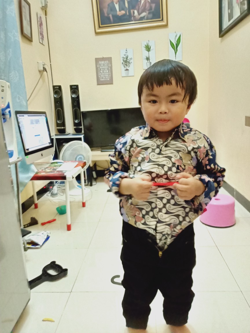 Sb Collection Atasan Kemeja Rino Lengan Panjang Batik Anak Laki-laki