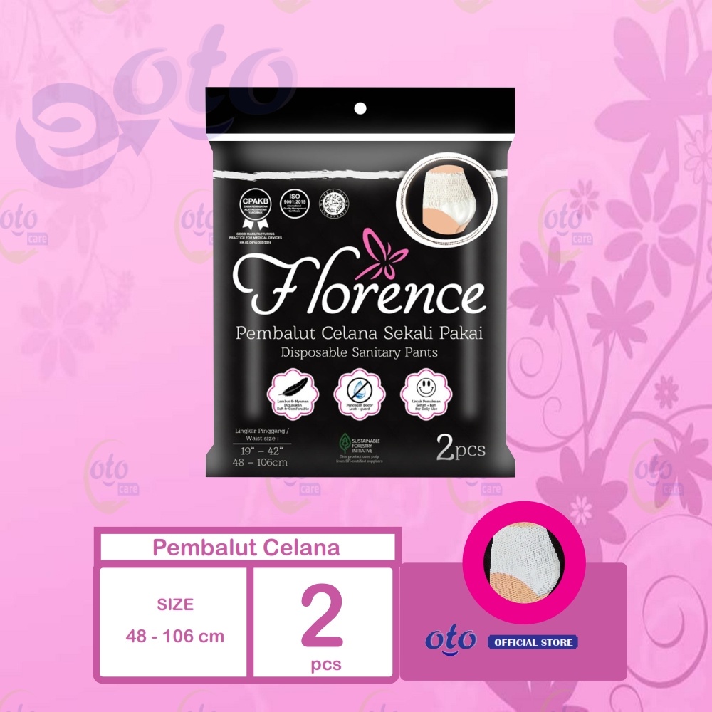 Florence Pembalut Celana Wanita Menstruasi Datang Bulan Haid Woman Disposable - isi 2pcs