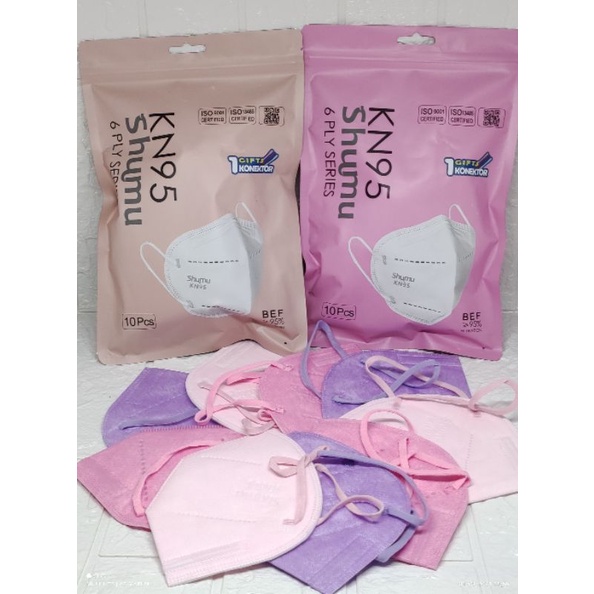 KN95 SHUMU UNGU KEMENKES AKD ISI 10PCS FREE KONEKTOR