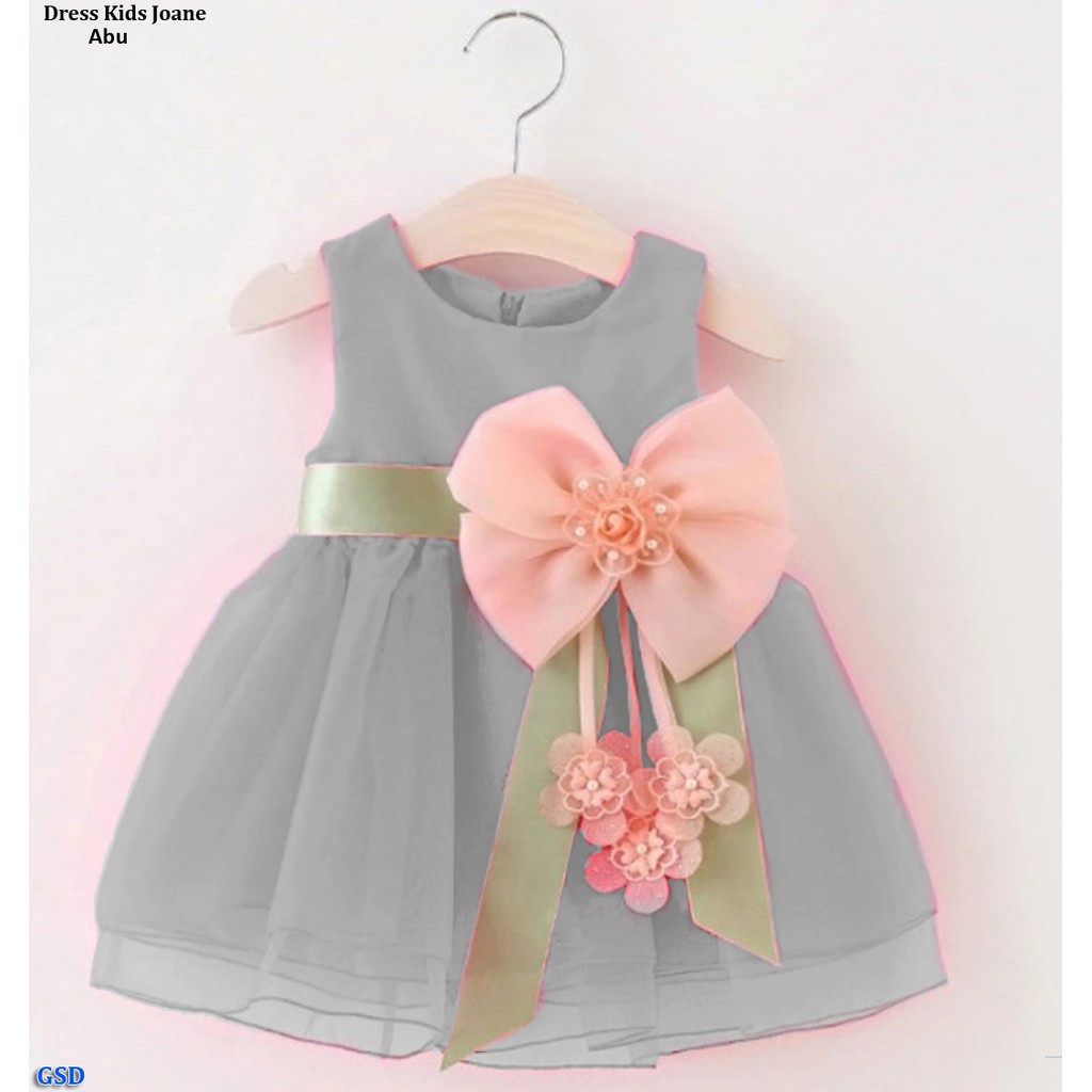 Dress Kids joane/ Dress Anak Kasual/ Baju pesta Anak Umur 5 Tahun/ Pakaian Buat Jalan-Jalan