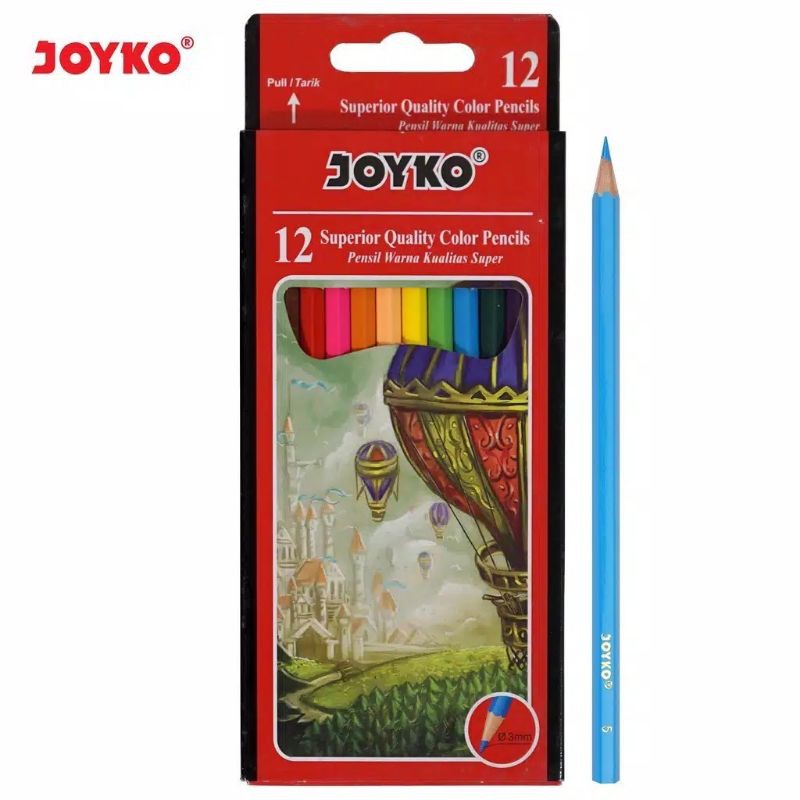 

PENSIL WARNA PANJANG 12 WARNA JOYKO CP-100