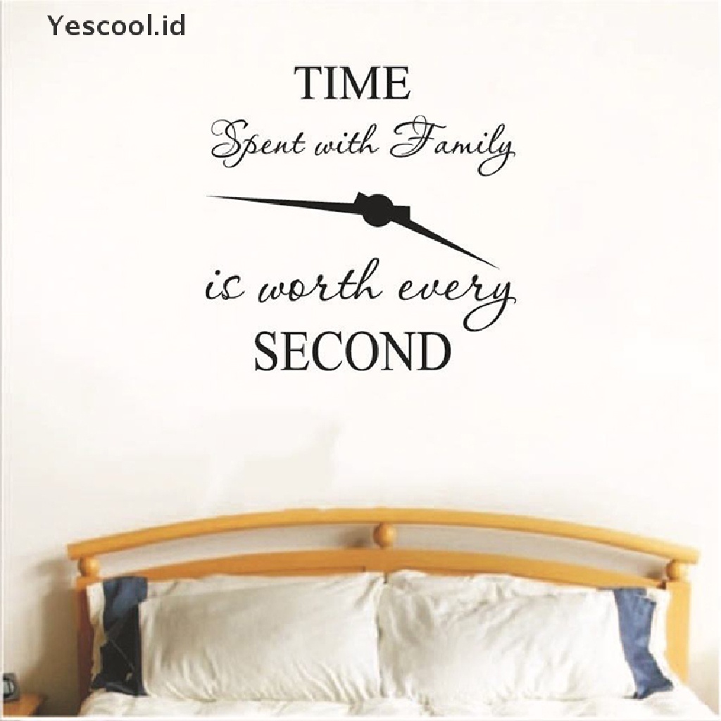 1 Pc Stiker Dinding Decal Desain time spent with family is worth every second Untuk Rumah