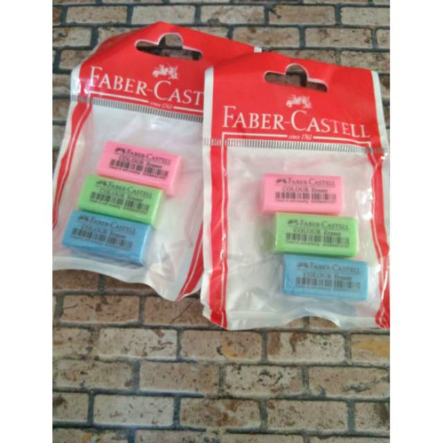

Penghapus faber castell isi 3 warana warni