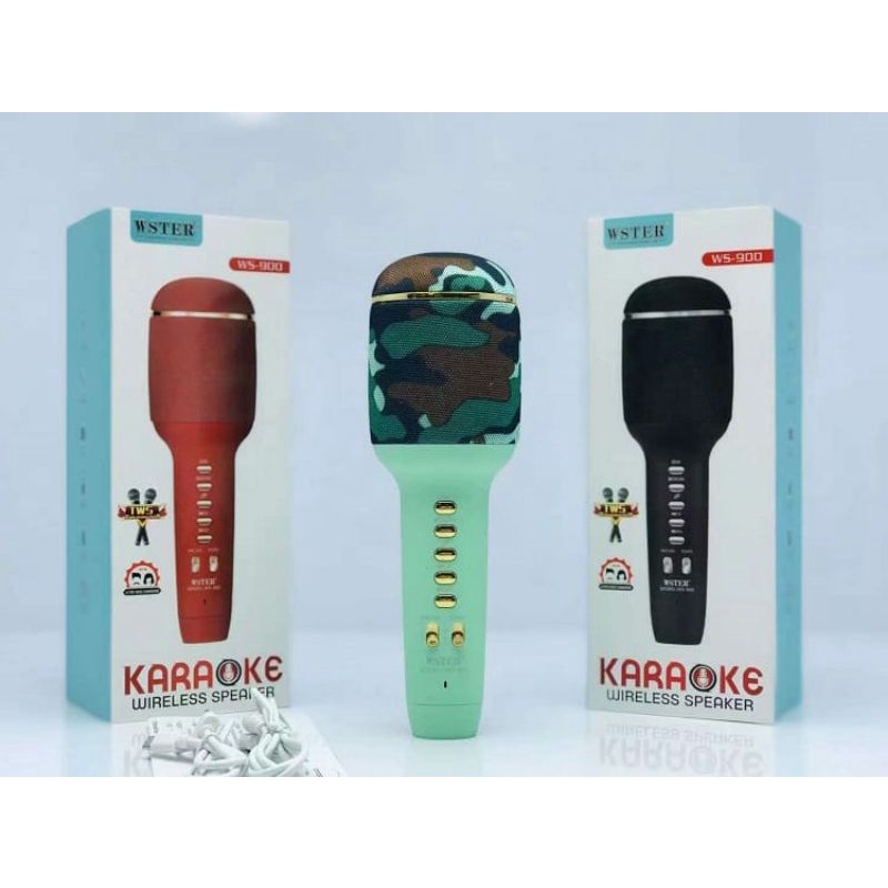 Mic Karaoke Wster Microphone Bluetooth Microphone Wireless Wster Ws900