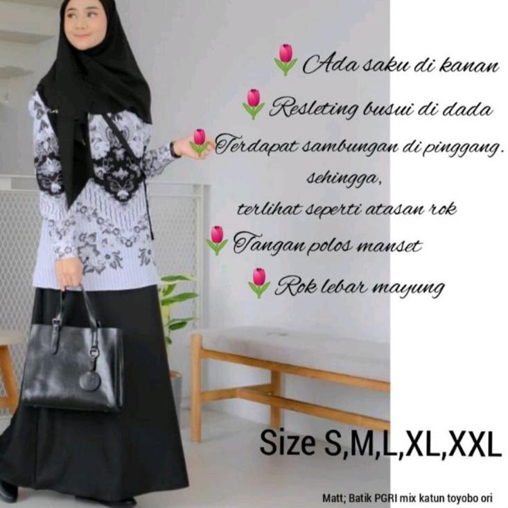 Dijual Murah GAMIS SERAGAM PGRI PNS - baju kerja kantoran - gamis kerja - seragam kerja - seragam di