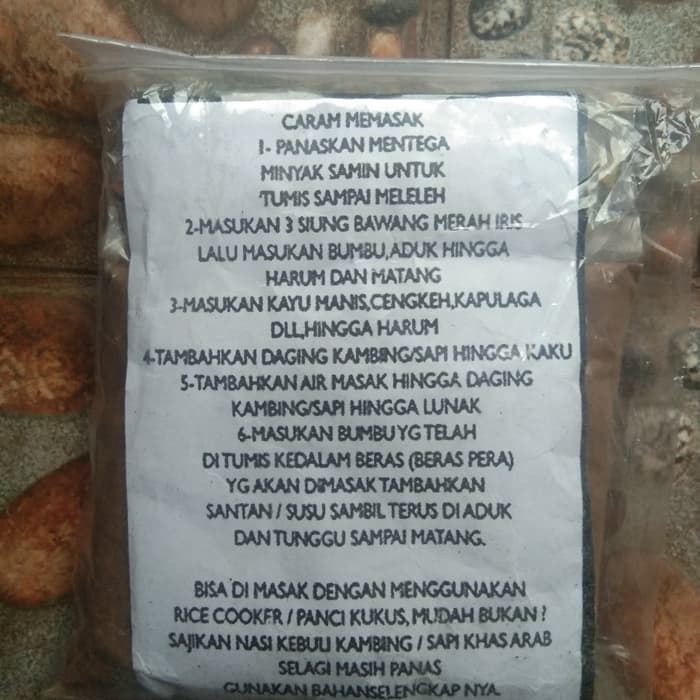 Bumbu Bubuk kering nasi Kebuli 50 gr