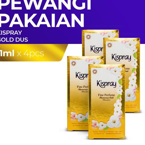 ♟ Kispray Dus Glamorous Gold 11 ml - 4 Dus ➷
