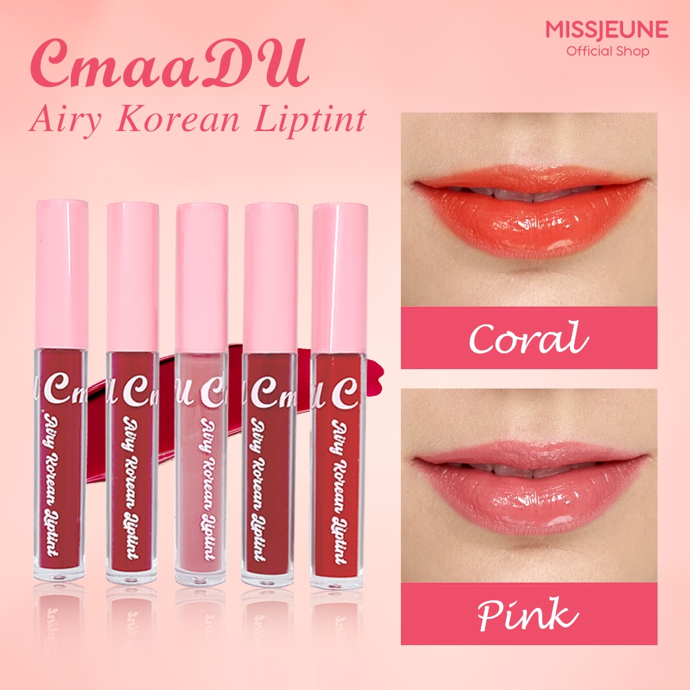 BPOM CMAADU AIRY KOREAN LIPTINT LONGLASTING Liptint korea Tahan lama Waterproof Transferproof