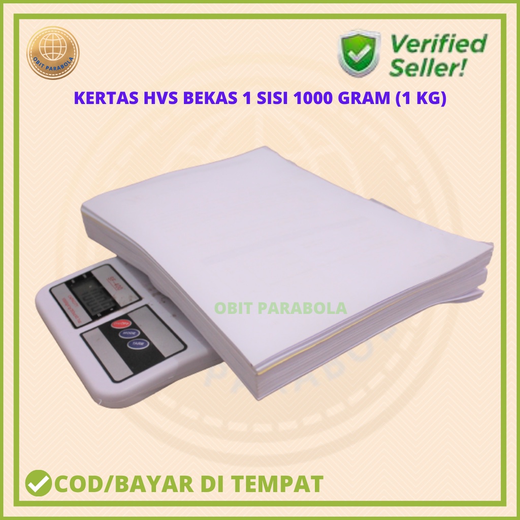 

KERTAS HVS BEKAS 1 SISI 1000 GRAM (1 KG)