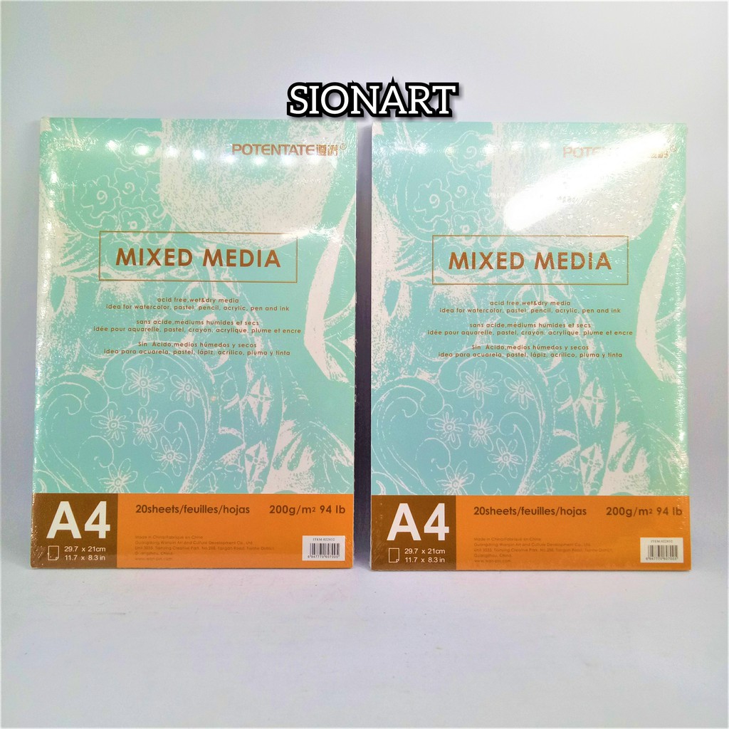 

Potentate Mixed Media Pad A4 200 gsm 20 lembar