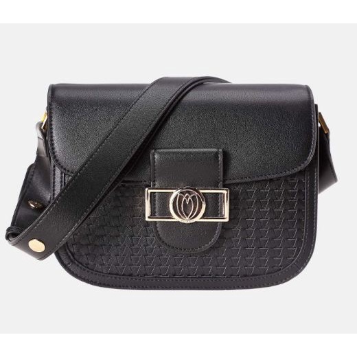 WOVEN SLINGBAG W/ FLOWER 2031