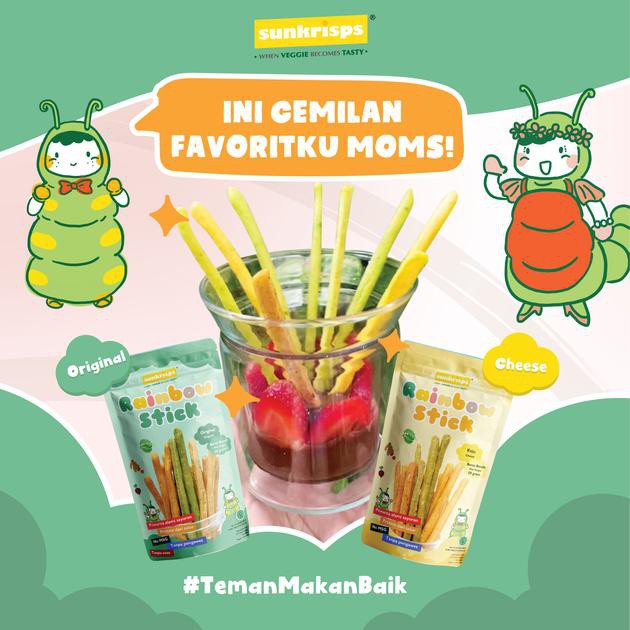 Sunkrisps Rainbow Stick 50gr - Cemilan Anak 1Y+ (Tersedia varian rasa)