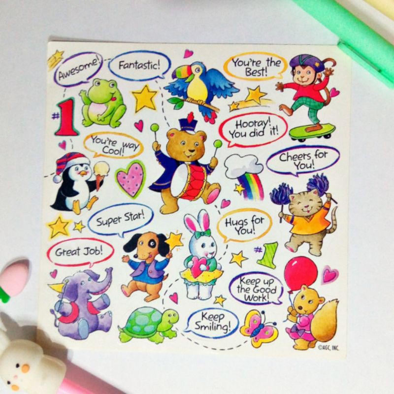 Stiker Set Cute Aesthetic Animal Journal Plan Bullet Sticker Murah