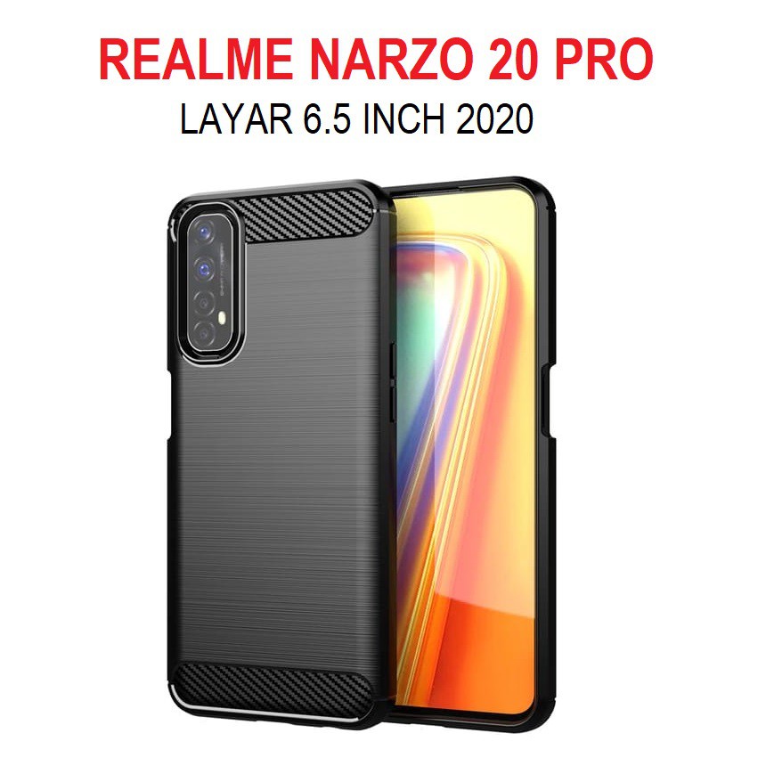 CASE SLIM FIT CARBON IPAKY  REALME NARZO 20 PRO 2020 SOFTCASE - FA