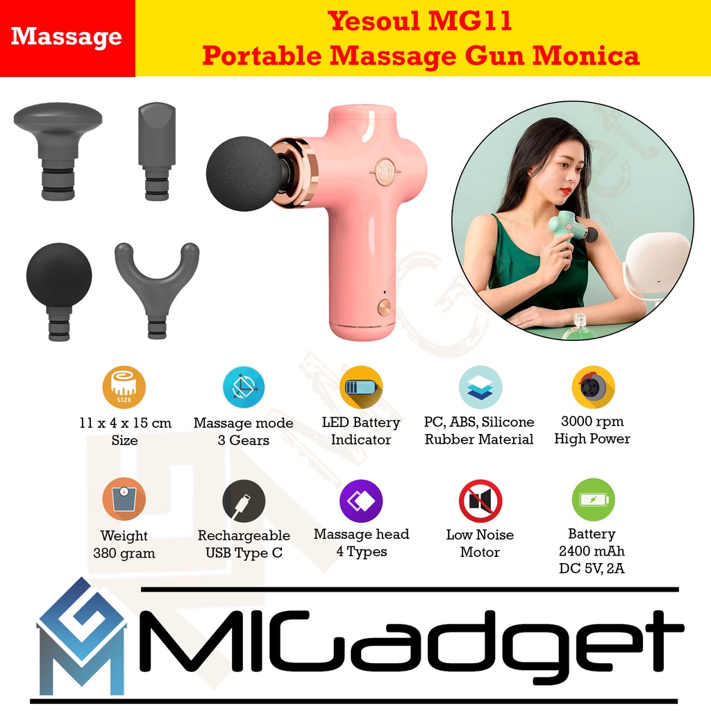 Yesoul MG11 MG 11 Portable Massage Gun Monica