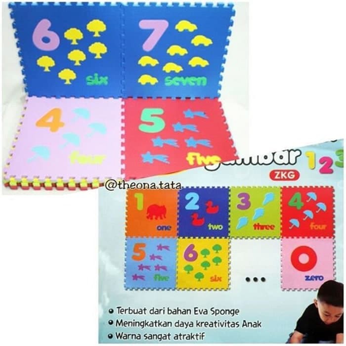 Puzzle Evamat - Matras Puzzle - Puzzle Lantai Evamat Number - Matras /Alas Lantai Edumats Angka