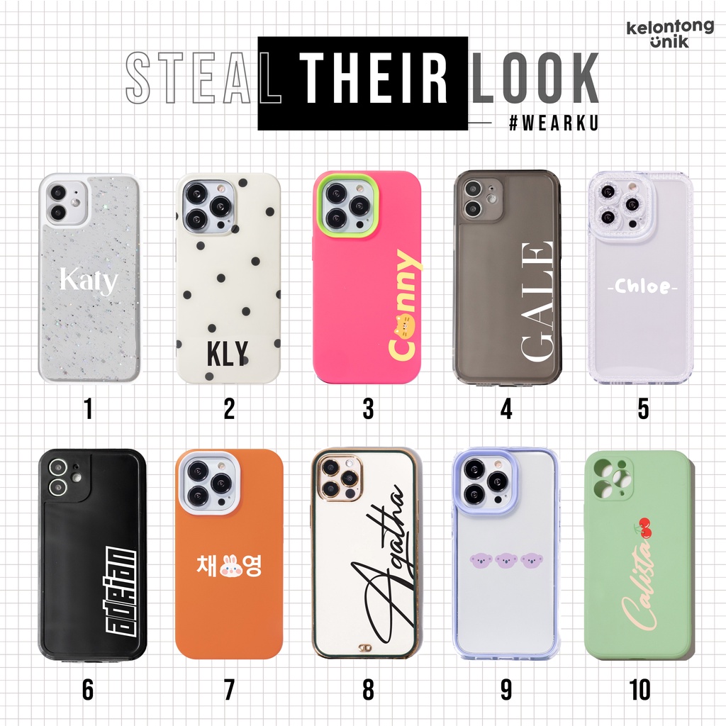 LANGSUNG KIRIM TANPA PO - Add-On Custom Nama Case iPhone/ Tambahan Print Nama untuk Case iPhone