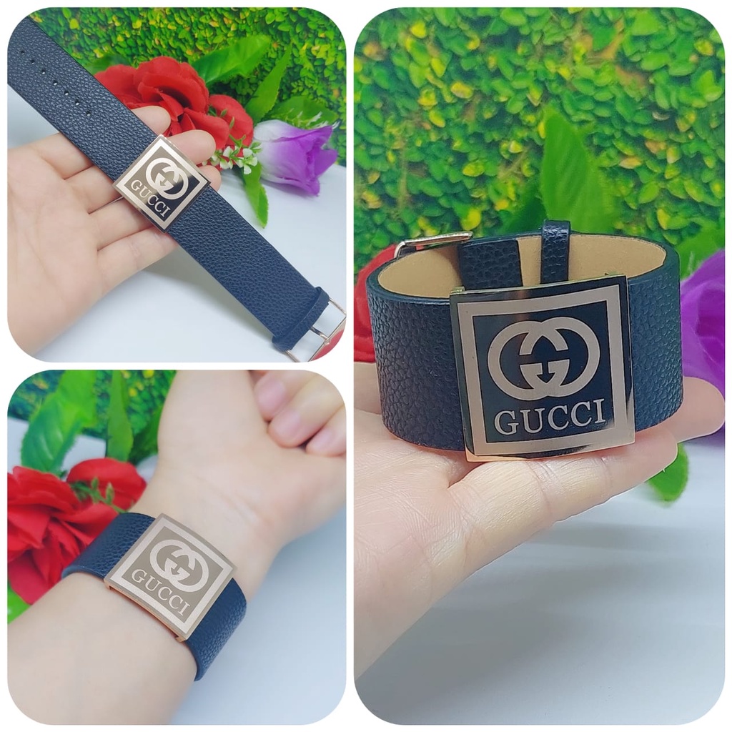 Gelang titanium kulit perhiasan fashion GG/F