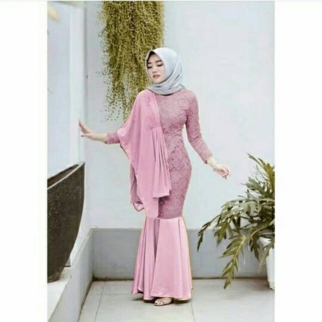 Batik Kebaya Maxy Duyung Gamis Brukat Kebaya Modern Stelan Kebaya Baju Kebaya Dress Shopee Indonesia