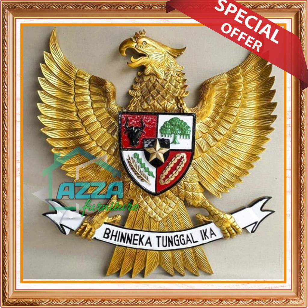 Jual Lambang Garuda Pancasila Kayu Jati Ukir Jepara Furniture Shopee Indonesia